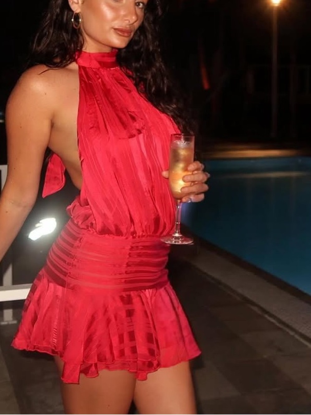 Peppermayo Hot Pink Ruched Dress